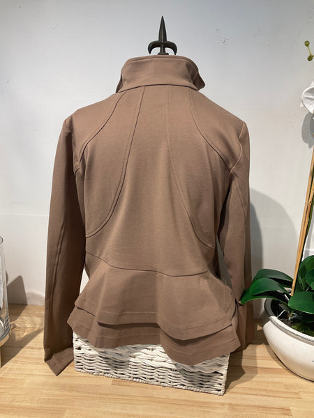 Peace Of Cloth Mocha Alex Flounce Back Jacket
