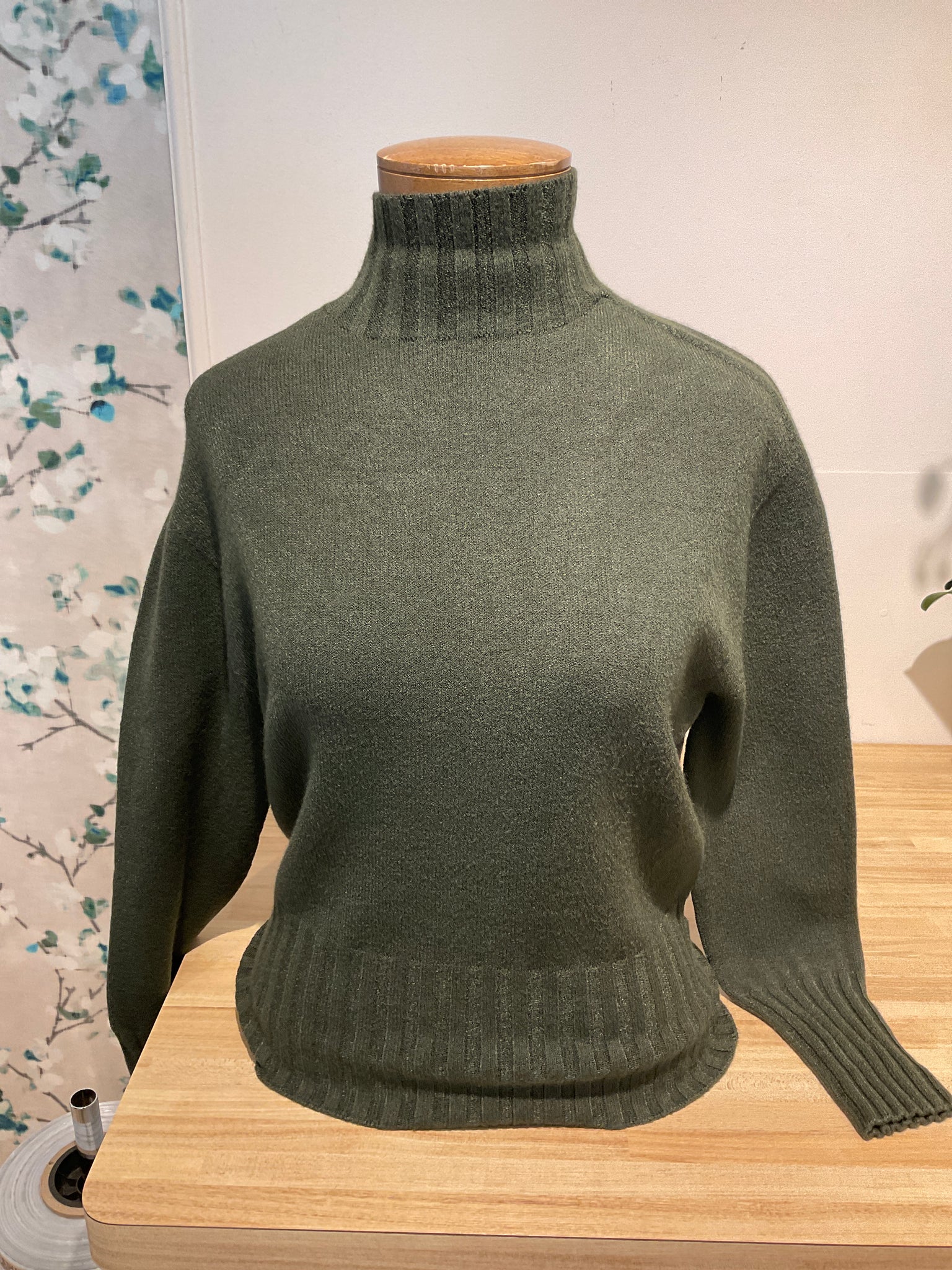 Astrid Green Turtleneck Sweater