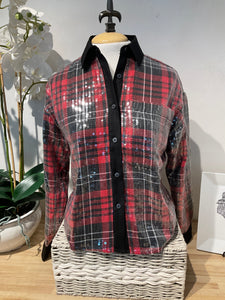 Foxcroft Marina Red/Multi Plaid Shirt