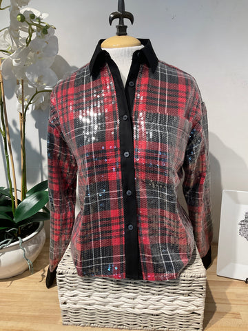 Foxcroft Marina Red/Multi Plaid Shirt