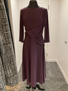 Frank Lyman Deep Plum 3/4 Sleeve Dress