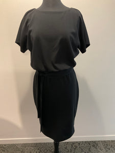 Esqualo Black Batwing Sleeve Dress