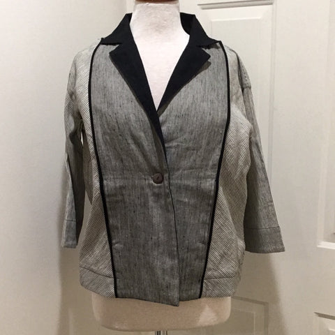 Spanner Taupe/Black Linen Jacket