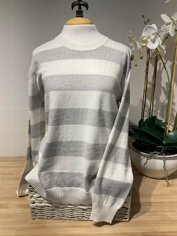 Pure Amici Starch/Foam Stripe Sweater