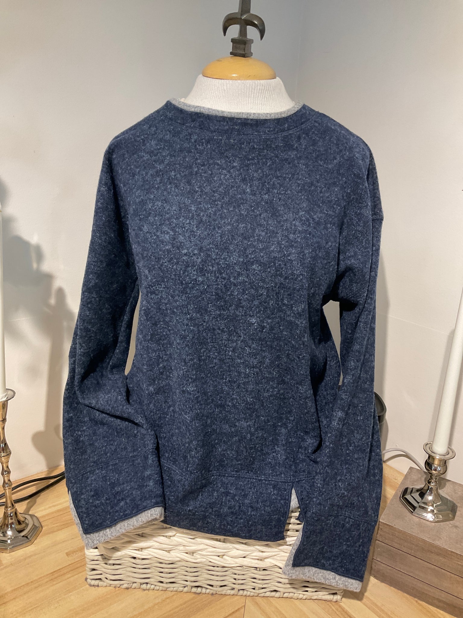 N&M Navy/Grey CrewNeck Contract Tee