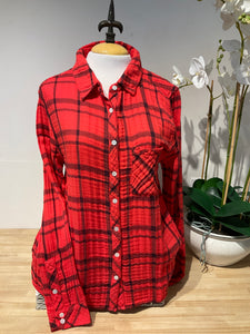 Dylan Red Taylor Plaid Top