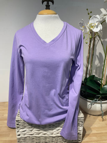 Pure Amici V Neck Lilac Tee