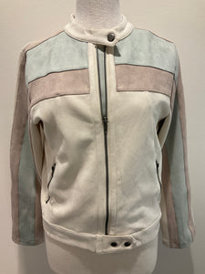 Mystree Color Block Moto Jacket