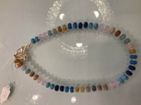 MS Multi Rondelle Beaded Necklace
