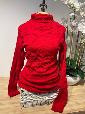 Orly Red Texture Sweater