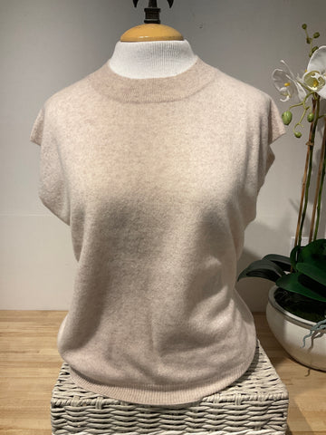 Pure Amici Sand Sleeveless Sweater
