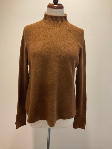 XCVI Tawny Copper Mock Neck Sweater