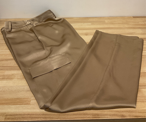 Esqualo Gold Satin Cargo Pant