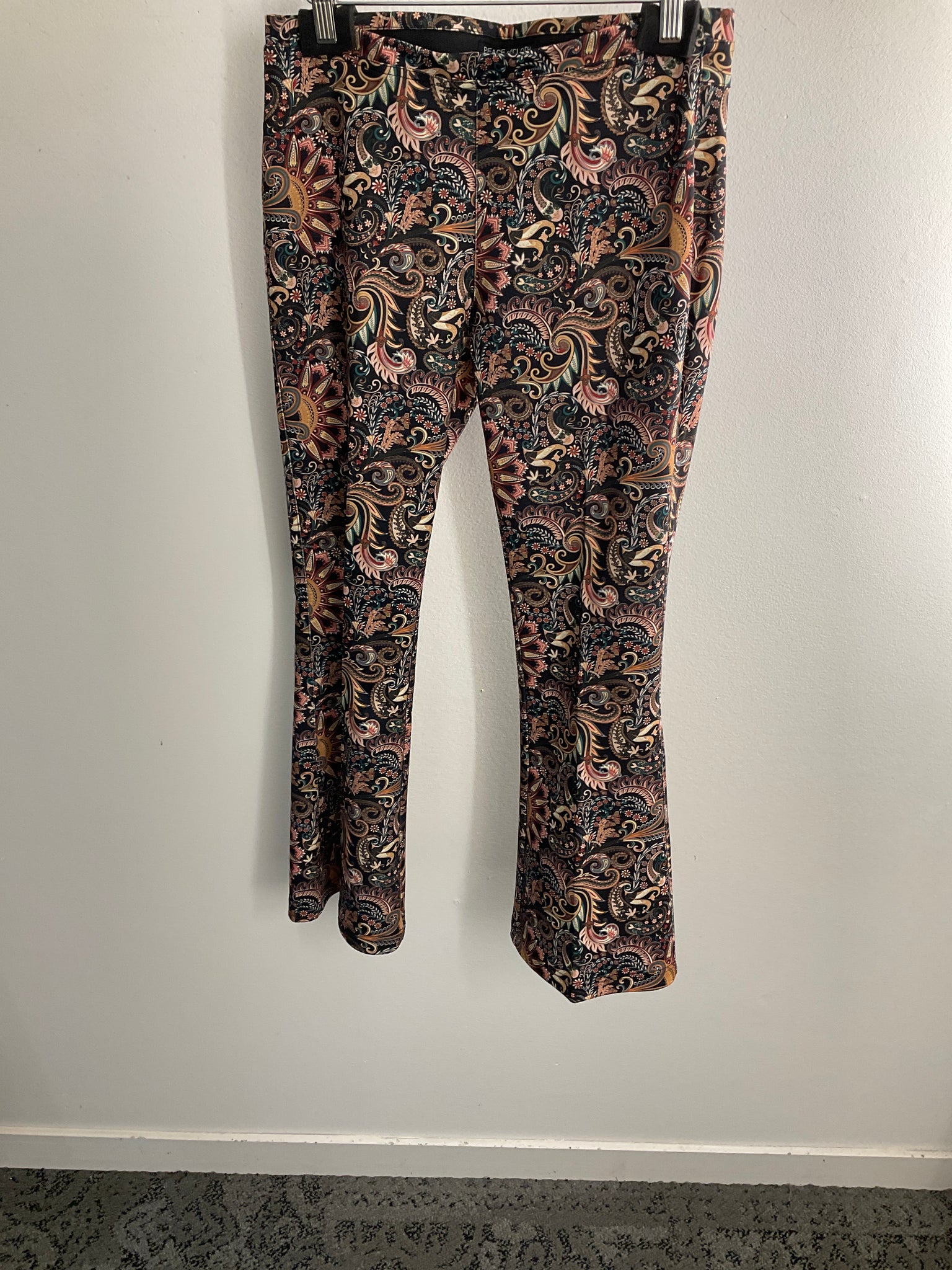 Peace Of Cloth Ella Paisley Print Ankle Flare Pant