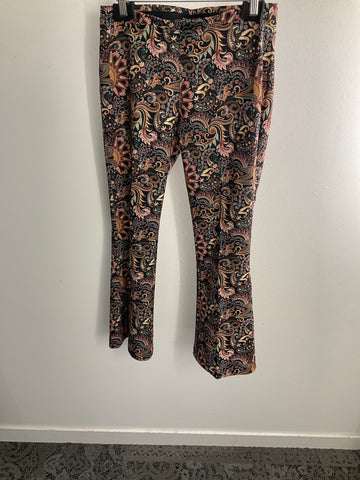 Peace Of Cloth Ella Paisley Print Ankle Flare Pant