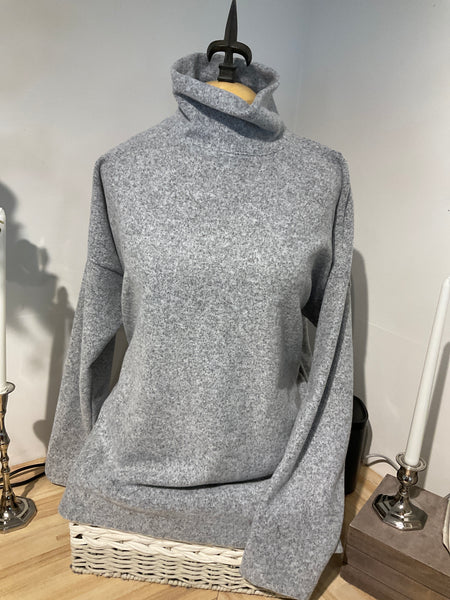 N&M High Neck Long Sleeve Side Open Top