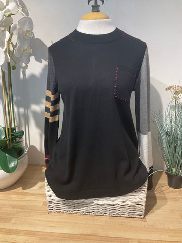 Z&P Black Color Block Sweater