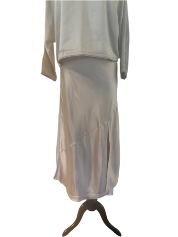 Lilla P Angora Satin Slit Front Skirt