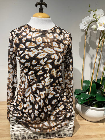 David Cline Animal Print Mesh Tee/Tank