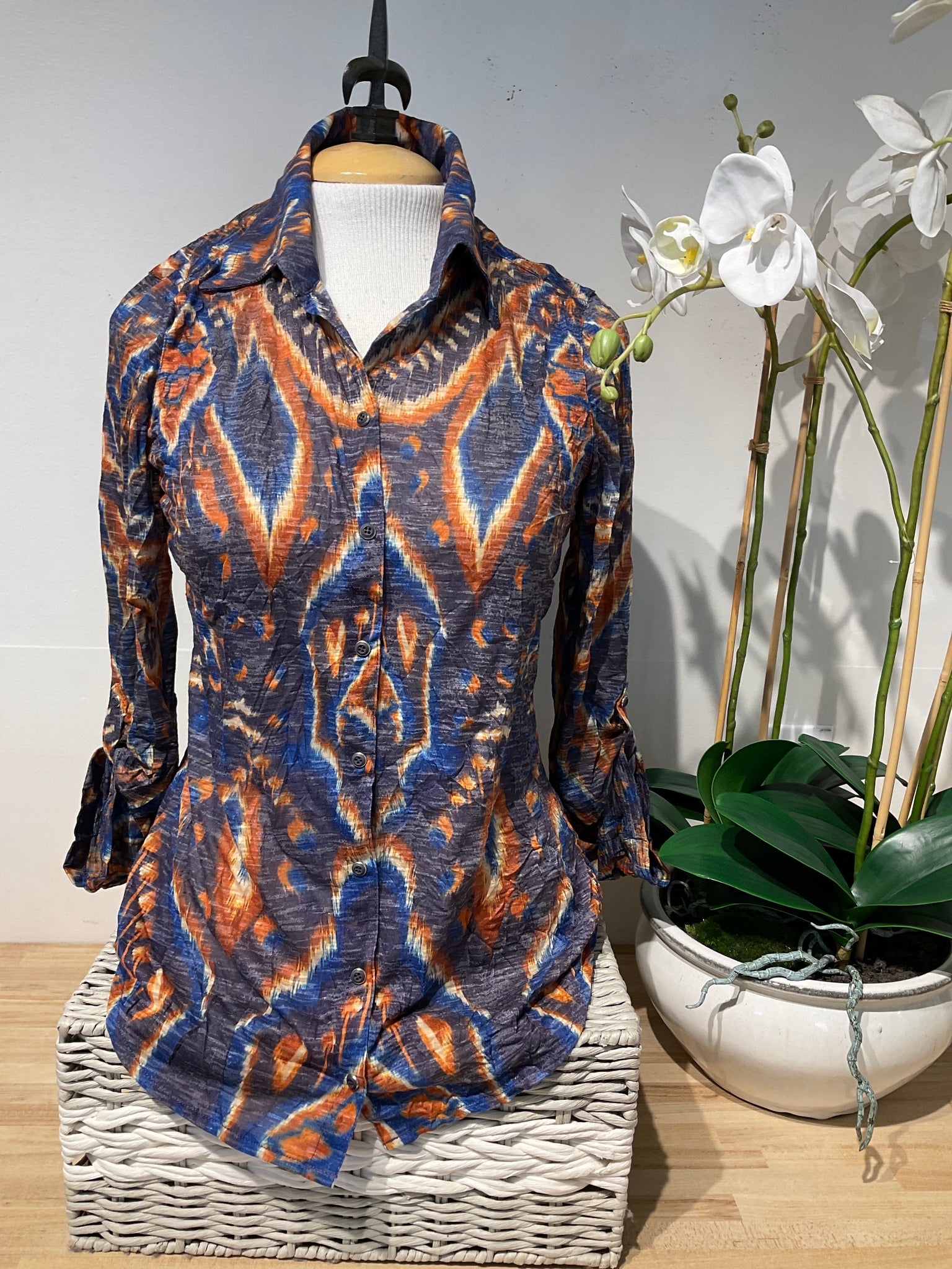 David Cline Blue Print Shirt