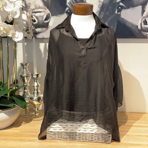M Made In Italy Black Short Top