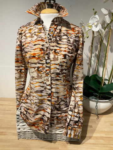 Ameliora Dawn Marble Fitted Shirt
