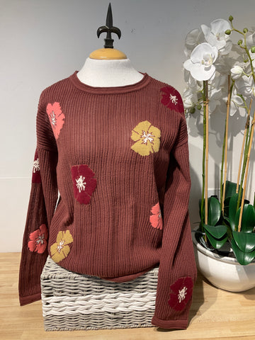 FDJ Floral Intrarsia Sweater