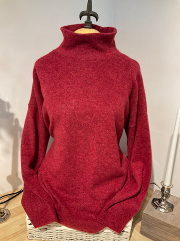 N&M High Neck Long Sleeve Side Open Top