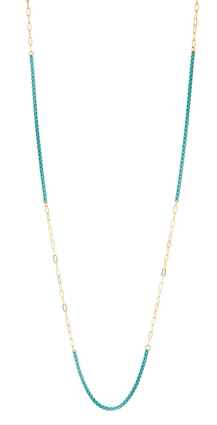 MS Enamel and Link Necklace