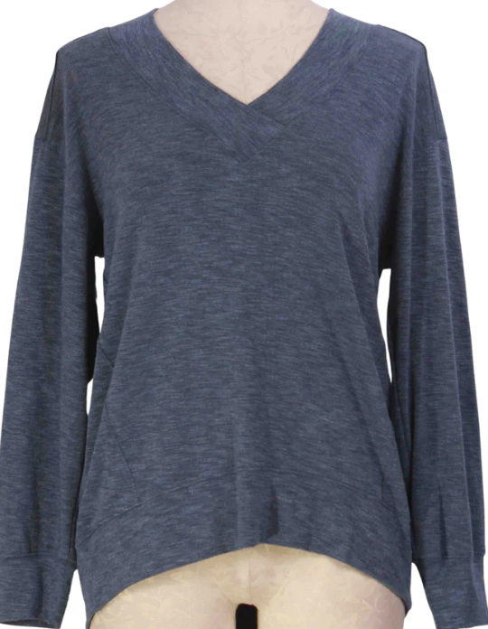 Nally And Millie Seaport V Neck Long Sleeve Top