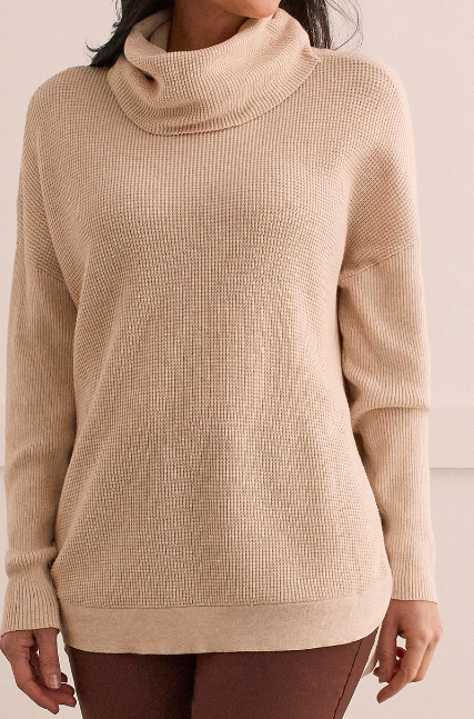 Tribal Nomad L/S Cowl Neck Sweater