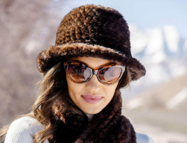 Donna Salyers Knitted Faux Fur Whiskey Bucket Hat