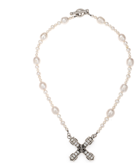 French Kande Pearls W/ Pearl French Kiss Pendant