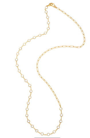 French Kande 35" Chanel Set Austrian Crystal And Nantes Chains