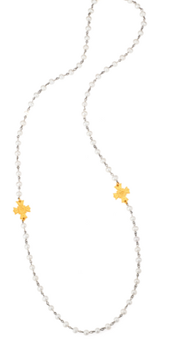French Kande White Pearl Kande Wrapper W/ Choice Of Pendant