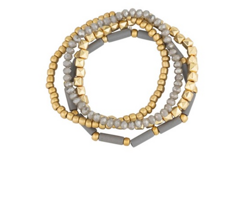 MB Kacey Gray Bead Bracelet