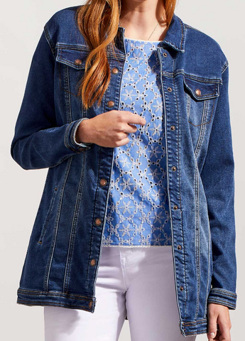 Tribal MAXI DENIM JACKET-MED.WASH