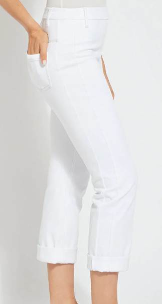 Lysse White Cropped Boyfriend Denim