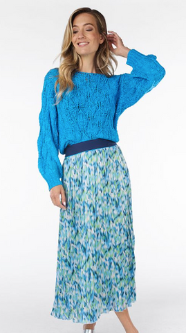 Esqualo Blue Print Skirt