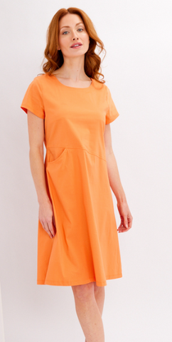 Dolcezza Orange Short Sleeve Dress