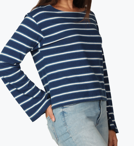 Dylan Catalina Stripe Indigo Tee