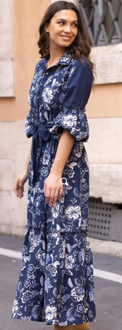 Miss June Giulia Blue Maxi Dress