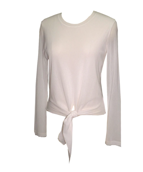 Petit Pois White Top W/ Front Tie