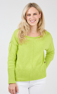 SP Lime Cotton Memphis Pullover Sweater