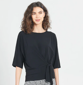 Clara S Black Side Tie Top