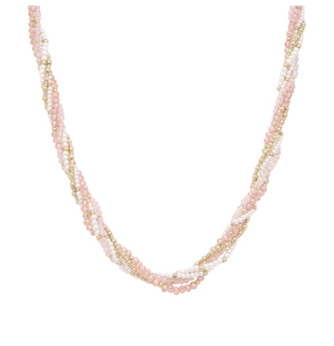 MB Carley Pink Bead Necklace