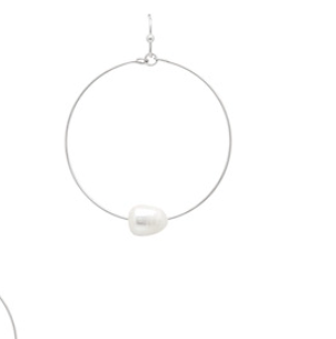 MB Wyatt Pearl Hoop Earring