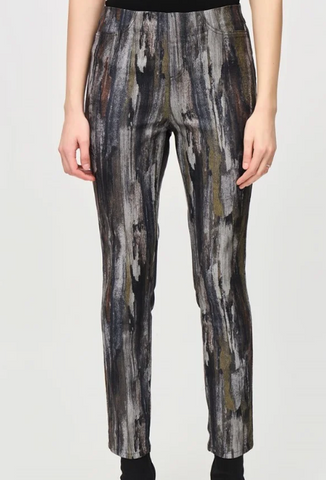 JR Abstract Print Classic Slim Denim Pants