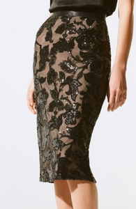 Joseph Ribkoff Sequins Pull On Skirt