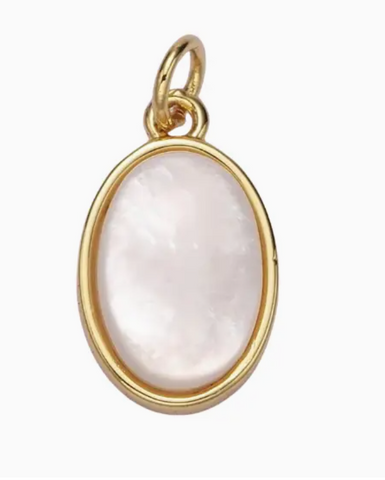 It's Especially Lucky Oval Pearl Bezel Charm